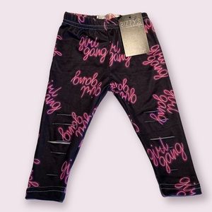 3/$15 BizzyIzzy slashed pants 6-12 months girl gang new
